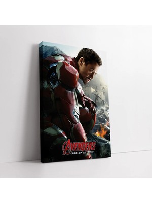 Mushen Studio Avengers Iron Man Kurgusal Karakter Kanvas Tablo Duvar Dekoru Salon Ofis Yatak Odası