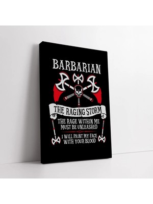 Mushen Studio Barbarian Film Sözleri Kanvas Tablo Duvar Dekoru Salon Ofis Yatak Odası