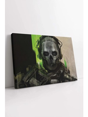 Mushen Studio Call Of Duty Modern Warfare Ghost Oyun Afişi Oyuncu Odası Için Dekoratif  Duvar Dekoru Kanvas Tablo