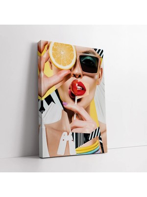 Mushen Studio Modern Pop Art Kadın Kanvas Tablo Duvar Dekoru Salon Ofis Yatak Odası