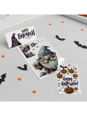 Halloween Temalı Duvar Stickerı - 3 Farklı Model - Cadılar Bayramı Dekoru - 57X24 cm