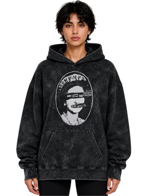 Sevbano Sex Pistols Rock Metal Müzik Grubu Baskılı Unisex Oversize Yıkamalı Premium Hoodie Sweatshirt