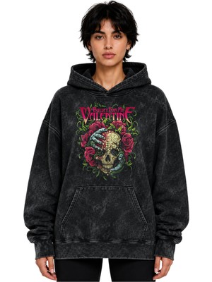 Sevbano Bullet For My Valentine Rock Metal Müzik Grubu Baskılı Unisex Oversize Yıkamalı Hoodie Sweatshirt