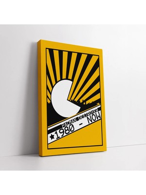 Mushen Studio Retro Pacman 1980 Kanvas Tablo Duvar Dekoru Salon Ofis Yatak Odası