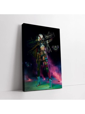 Mushen Studio Warrior Girl Kanvas Tablo Duvar Dekoru Salon Ofis Yatak Odası