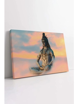 Mushen Studio Tanrı Shiva Hinduizm Dekoratif Yatay , Hint Tanrısı Şiva Bolluk Bereket Duvar Dekoru Kanvas Tablo Du