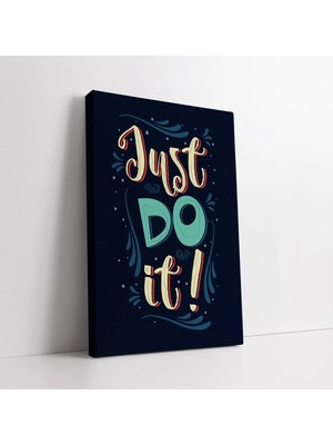 Mushen Studio Sadece Yap Motivasyonel Kanvas Tablo Duvar Dekoru Salon Ofis Yatak Odası