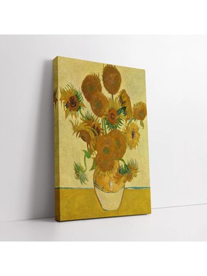 Mushen Studio Ressamlardan Vincent Van Gogh Ayçiçekleri Klasik Kanvas Duvar Tablosu, Van Gogh Sanatsal Tablo Kanva