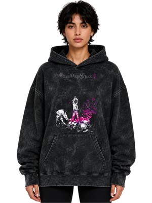 Sevbano Three Days Grace Rock Metal Müzik Grubu Baskılı Unisex Oversize Yıkamalı Premium Hoodie Sweatshirt