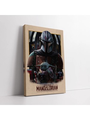 Mushen Studio Star Wars The Mandalorian Kanvas Tablo Duvar Dekoru Salon Ofis Yatak Odası