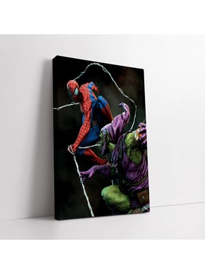 Mushen Studio Green Goblin Vs Spider Man Kanvas Tablo Duvar Dekoru Salon Ofis Yatak Odası