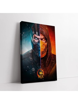 Mushen Studio Mortal Kombat Oyunu Kanvas Tablo Duvar Dekoru Salon Ofis Yatak Odası