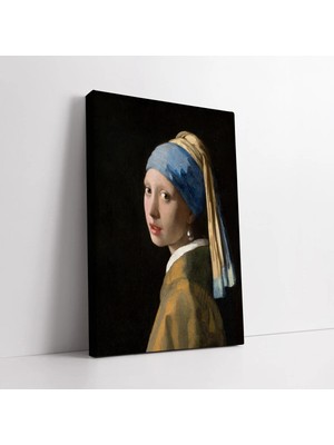 Mushen Studio Ressamlardan Johannes Vermeer Inci Küpeli Kız Sanatsal Kanvas Tablo Duvar Dekoru Salon Ofis Yatak Od