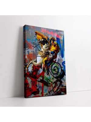 Mushen Studio Napoleon Bonaparte Graffiti Kanvas Tablo Duvar Dekoru Salon Ofis Yatak Odası