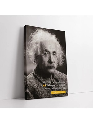 Mushen Studio Albert Einstein Motivasyon Sözleri Kanvas Tablo Duvar Dekoru Salon Ofis Yatak Odası
