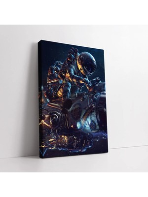 Mushen Studio Sürreal Astronot Uzay Aracı Kanvas Tablo Duvar Dekoru Salon Ofis Yatak Odası