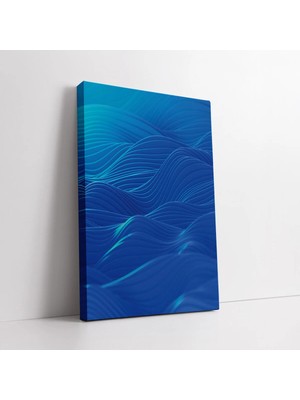 Mushen Studio Modern Soyut Mavi Desenler Kanvas Tablo Duvar Dekoru Salon Ofis Yatak Odası