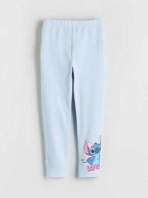 Lc Waikiki Yeni Sezon Beli Lastikli Stitch Baskılı Kız Çocuk Tayt