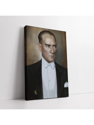 Mushen Studio Ulu Önder Mustafa Kemal Atatürk Kanvas Tablo Duvar Dekoru Salon Ofis Yatak Odası