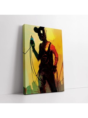 Mushen Studio Renkli Cyberpunk Future Kanvas Tablo Duvar Dekoru Salon Ofis Yatak Odası