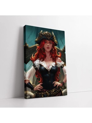 Mushen Studio Lol Miss Fortune Kurgusal Karakter Kanvas Tablo Duvar Dekoru Salon Ofis Yatak Odası