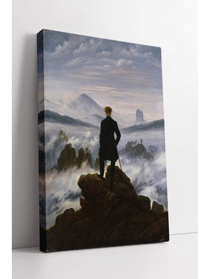 Mushen Studio Sis Denizi Üzerinde Gezgin  Caspar David Friedrich Romantik Sanat Ev Ofis Dekoru Kanvas Tablo Duvar