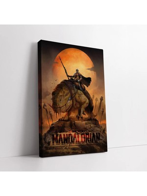 Mushen Studio Star Wars Mandolarian Season Kanvas Tablo Duvar Dekoru Salon Ofis Yatak Odası
