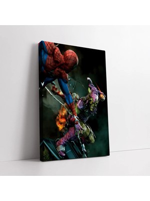 Mushen Studio Spider Man Vs Green Goblin Kanvas Tablo Duvar Dekoru Salon Ofis Yatak Odası