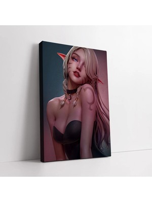 Mushen Studio Anime Elf Kız Kanvas Tablo Duvar Dekoru Salon Ofis Yatak Odası