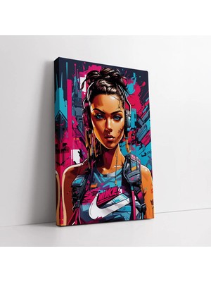 Mushen Studio Cyberpunk Temalı Oyun Odası Kanvas Tablo Duvar Dekoru Salon Ofis Yatak Odası