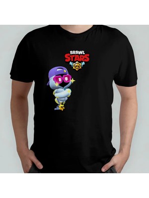 Pixxa Brawl Stars Shade %100 Pamuklu Bisiklet Yaka T-Shirt Model 1