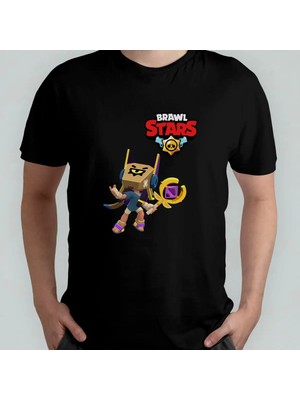 Pixxa Brawl Stars Finx %100 Pamuklu Bisiklet Yaka T-Shirt Model 1