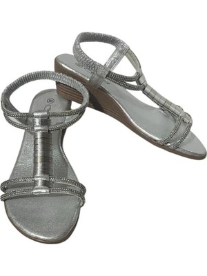 Bags Shoes Guja 25Y145-1 Kadın Taşlı Dolgu Taban Sandalet