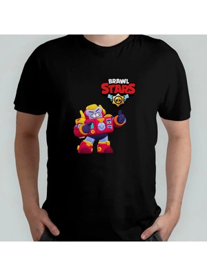 Pixxa Brawl Stars Surge %100 Pamuklu Bisiklet Yaka T-Shirt Model 1