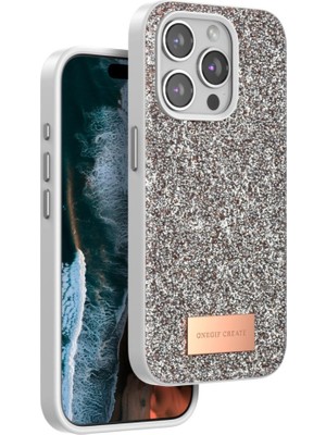 Magicool Onegif  Iphone 14 Pro Max Bright Simli Kapak - Gold