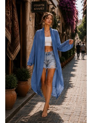 Itayan Ipek Detaylı Oversize Kaftan
