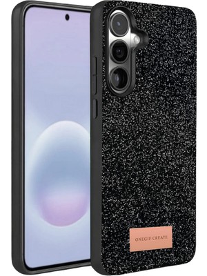 Magicool Onegif Samsung Galaxy A37 5g Bright Simli Kapak - Siyah
