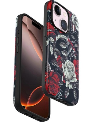 Magicool Onegif  Iphone 15 Plus Flower Series Magsafe Kapak - Siyah