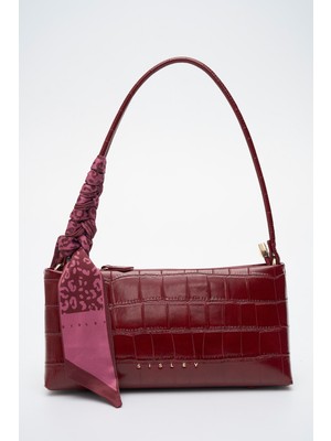 Sisley Sısley Kadın Kol Çantası Kroko Bordo SLY482