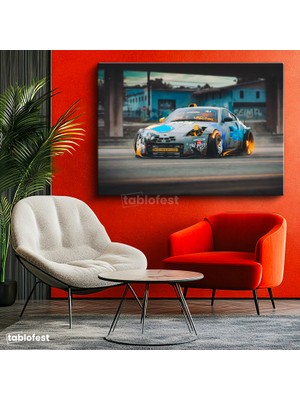 Tablofest Yatay Kanvas Tablo Nissan 350Z Özel Kaplama Drift Konsepti Nissan Tablosu Ev Ofis Duvar Dekoru