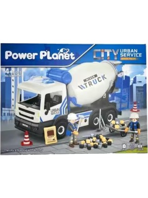 bebekokusu Power Planet City Sesli ve Işıklı Sök Tak Mikser Kamyonu