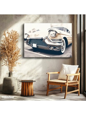 Tablofest Yatay Kanvas Tablo 1957 Klasik Cadillac Eldorado Nostalji Araba Tablosu Ev Ofis Duvar Dekoru