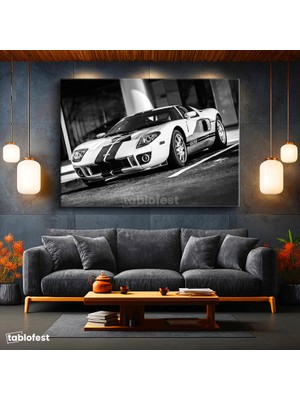 Tablofest Yatay Kanvas Tablo Ford Gt 2005 Le Mans Efsanesi Cadde Versiyonu Ford Tablosu Ev Ofis Duvar Dekoru