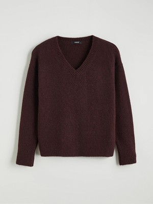 Lc Waikiki Yeni Sezon V Yaka Oversize Kadın Triko Kazak