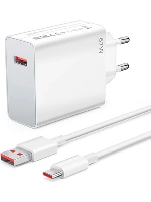 Shopwave 67W Hızlı Şarj Adaptörü USB To Type-C – Pd Destekli, Akıllı Hızlı Şarj Başlığı, Güvenli Güç Adaptörü (5047)