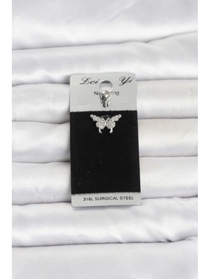 Shopwave 316L Cerrahi Çelik Kelebek Model Göbek Piercing