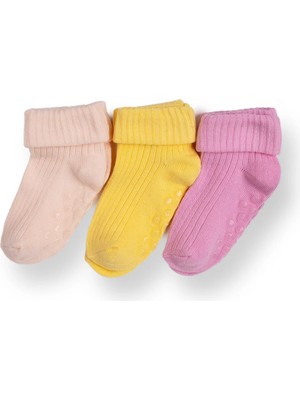 Hellobaby Kız Bebek 3lü Kıvrık Çorap