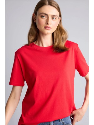 DeFacto Regular Fit Bisiklet Yaka Basic Penye Kısa Kollu Tişört W9584AZ26SP