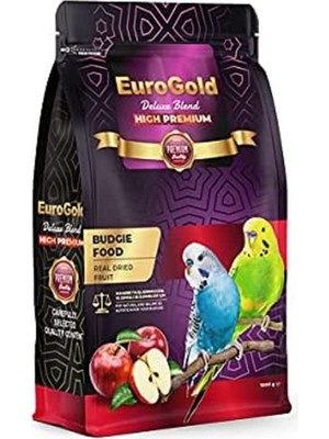 Eurogold Deluxe Blend Gerçek Elmalı Premium Muhabbet Kuşu Yemi, 1 kg
