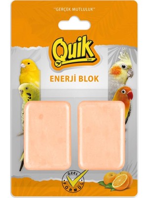 Quik Kuşlar Için Enerji Bloğu, Portakallı, 2'li